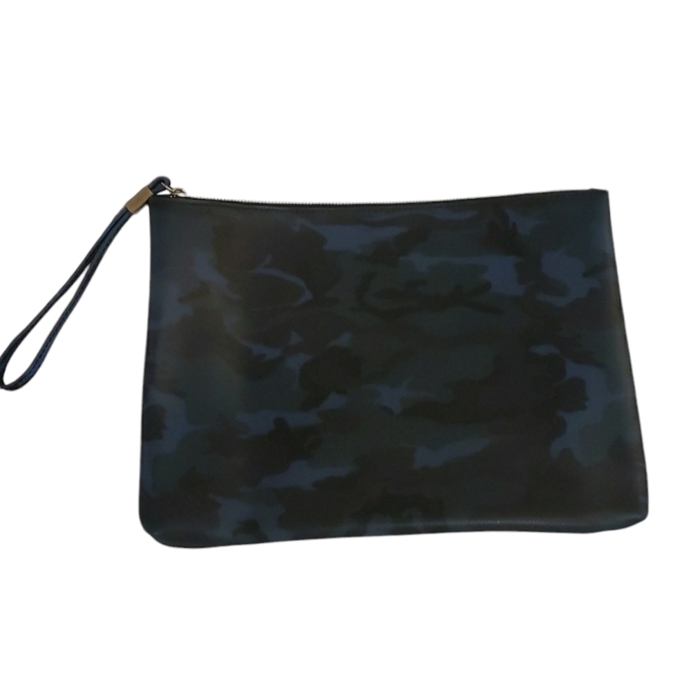 GUM Giani Chiarini Blue Camo style Clutch wristlet bag